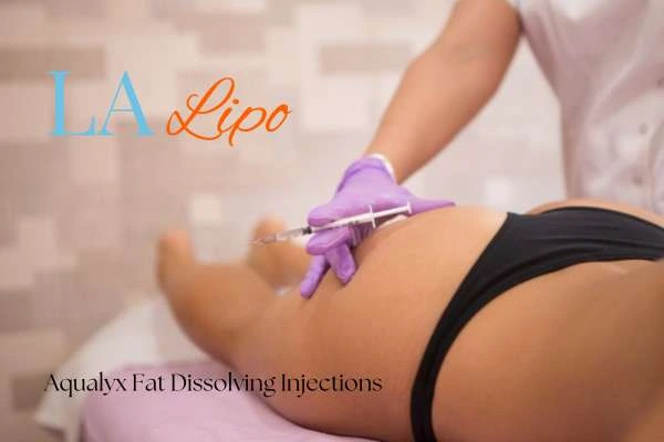 Woman having fat dissolving injections Windlesham on thighs