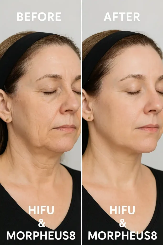 HIFU & Morpheus8 treatment results Windlesham - book in today!