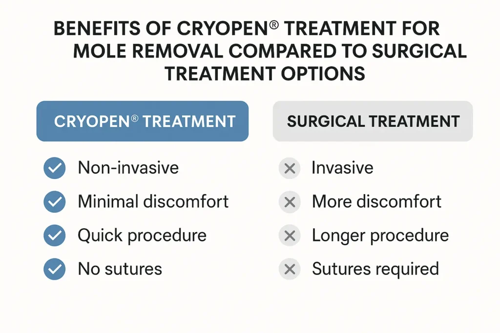 Benefits of facial mole removal Windlesham - call our team today to book a consultation